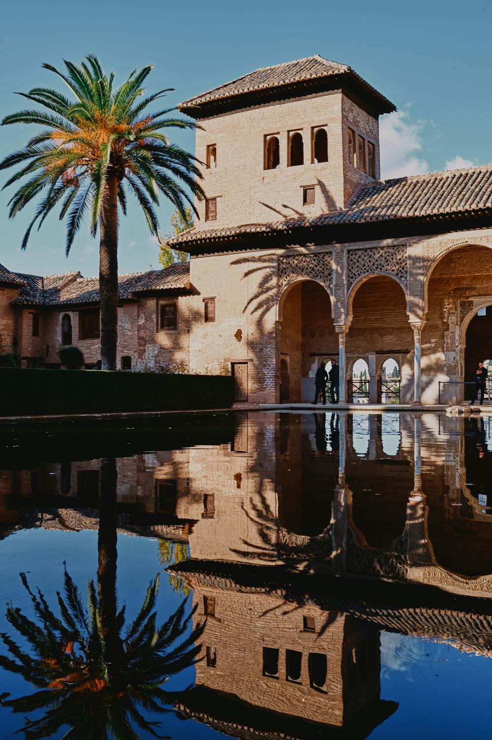 The Partal Palace and its reflecting pool at the Alhambra, Granada